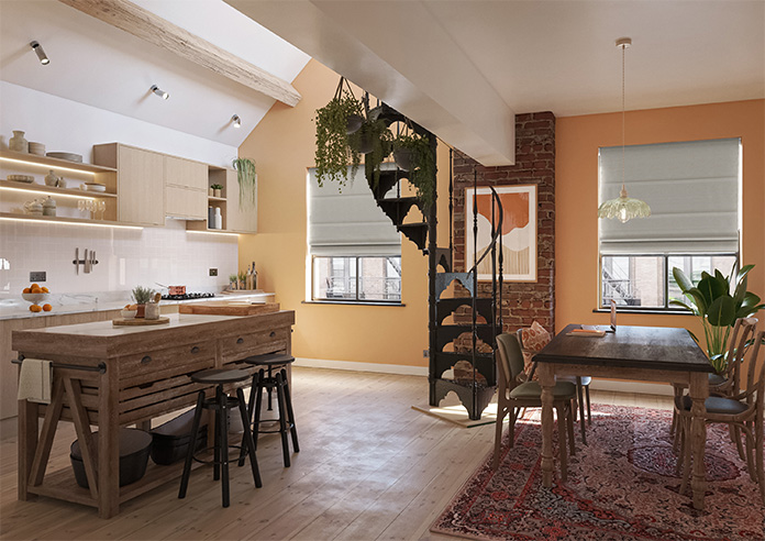 Atina (Blackout), Grey Bisque - Twist&Fit Roman Blind - Image 6